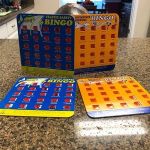 4 Travel Bingo cards for long drives